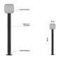 Preview: Emos LED Wegeleuchte Nika 12,5W warmweiss 3000K IP44 Anthrazit Aluminium 12x12cm ZGE0C4L