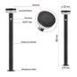 Preview: Emos LED Solar-Wegeleuchte Terion 2W warmweiss 3000K Bewegungsmelder Akku IP44 Anthrazit Edelstahl 12,5x12,5cm ZGJ0F4S