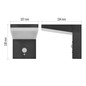 Preview: Emos LED Solar-Gartenstrahler Verea 4,4W warmweiss 3000K Bewegungsmelder Akku IP44 Schwarz Aluminium 15x11cm ZGK044S