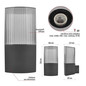 Preview: Emos LED Gartenstrahler Lana IP54 Anthrazit Aluminium 12x11cm ZGL010P