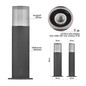 Preview: Emos LED Wegeleuchte Lana IP54 Anthrazit Aluminium 15x13cm ZGL0A0P