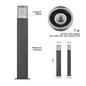 Preview: Emos LED Wegeleuchte Lana IP54 Anthrazit Aluminium 15x13cm ZGL0C0P