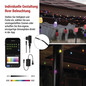 Preview: Emos LED Lichterkette GoSmart Party RGBIC 12W WiFi IP65 Schwarz ZIW17FR