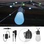 Preview: Emos LED Lichterkette GoSmart Party RGBIC 12W WiFi IP65 Schwarz ZIW17FR