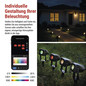 Preview: Emos LED Außenstrahler Set GoSmart Erweiterungsset RGBIC 1,5W CCT warm-/tageslichtweiss 3000K/6500K dimmbar WiFi IP65 Schwarz ZIW191R