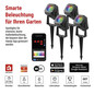 Preview: Emos LED Außenstrahler Set GoSmart Starter-Set RGBIC 4-teilig 7W CCT warm-/tageslichtweiss 3000K/6500K dimmbar WiFi IP65 Schwarz ZIW194R