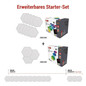 Preview: Emos LED Leuchtenset GoSmart Hexagon Starter-Set RGBIC 10-teilig 19W dimmbar WiFi Weiß ZIW22AR
