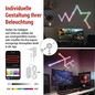 Preview: Emos LED Leuchtenset GoSmart Lines RGBIC 9-teilig 34W dimmbar WiFi Weiß ZIW249R