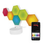 Preview: Emos LED Tischleuchte GoSmart Hexagon RGBIC 6-teilig 5,5W dimmbar WiFi Weiß ZIW426R