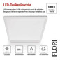 Preview: Emos LED Anbauleuchte, Deckenleuchte Flori 18W neutralweiss 4000K Weiß 29x29cm ZM1402