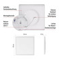 Preview: Emos LED Anbauleuchte, Deckenleuchte Flori 18W neutralweiss 4000K Weiß 29x29cm ZM1402
