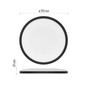 Preview: Emos LED Anbauleuchte, Deckenleuchte Flori 18W neutralweiss 4000K Schwarz Ø29cm ZM1404