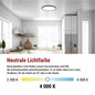 Preview: Emos LED Anbauleuchte, Deckenleuchte Flori 22W neutralweiss 4000K Schwarz Ø42cm ZM1405