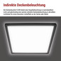 Preview: Emos LED Anbauleuchte, Deckenleuchte Flori 18W neutralweiss 4000K Schwarz 29x29cm ZM1406