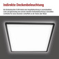 Preview: Emos LED Anbauleuchte, Deckenleuchte Flori 22W neutralweiss 4000K Schwarz 42x42cm ZM1407