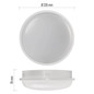 Preview: Emos LED Wandleuchte Qari 20W neutralweiss 4000K IP65 Weiß Ø22cm ZM3010