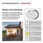 Preview: Emos LED Wandleuchte Zuri 14W warmweiss 3000K IP54 Schwarz Weiß Ø21,5cm ZM3130