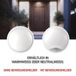 Preview: Emos LED Wandleuchte Zuri 14W warmweiss 3000K IP54 Schwarz Weiß Ø21,5cm ZM3130