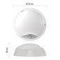 Preview: Emos LED Wandleuchte Zuri 14W warmweiss 3000K Bewegungsmelder IP54 Schwarz Weiß Ø21,5cm ZM3131