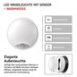 Preview: Emos LED Wandleuchte Zuri 14W warmweiss 3000K Bewegungsmelder IP54 Schwarz Weiß Ø21,5cm ZM3131