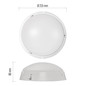 Preview: Emos LED Wandleuchte Zuri 14W neutralweiss 4000K IP54 Schwarz Weiß Ø21,5cm ZM3230