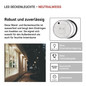 Preview: Emos LED Wandleuchte Zuri 14W neutralweiss 4000K IP54 Schwarz Weiß Ø21,5cm ZM3230