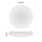 Preview: Emos LED Deckenleuchte Tivi 12,5W warmweiss 3000K IP44 Weiß Stahl Ø38cm ZM3418