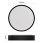 Preview: Emos LED Anbauleuchte, Deckenleuchte Rori 17W CCT warm-/neutralweiss 2700K/3500K/4000K Bewegungsmelder Schwarz Stahl Ø31cm ZM4401