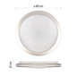 Preview: Emos LED Deckenleuchte Sabi 30W CCT warm-/tageslichtweiss 2700K/6500K dimmbar Fernbedienung Weiß Stahl 40cm ZM5111