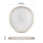 Preview: Emos LED Deckenleuchte Sabi 45W CCT warm-/tageslichtweiss 2700K/6500K dimmbar Fernbedienung Weiß Stahl 50cm ZM5112