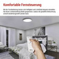 Preview: Emos LED Deckenleuchte Remi 45W CCT warm-/tageslichtweiss 2700K/6500K dimmbar Fernbedienung Weiß Stahl 51cm ZM5113