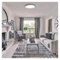 Preview: Emos LED Deckenleuchte Remi 45W CCT warm-/tageslichtweiss 2700K/6500K dimmbar Fernbedienung Weiß Stahl 51cm ZM5113