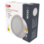 Preview: Emos LED Anbauleuchte, Deckenleuchte Nexxo 7,6W CCT warm-/neutralweiss 3000K/3500K/4000K Weiß Stahl Ø12cm ZM5123