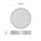 Preview: Emos LED Anbauleuchte, Deckenleuchte Nexxo 21W CCT warm-/neutralweiss 3000K/3500K/4000K Weiß Stahl Ø22,5cm ZM5143