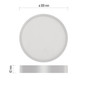 Preview: Emos LED Anbauleuchte, Deckenleuchte Nexxo 28,5W CCT warm-/neutralweiss 3000K/3500K/4000K Weiß Stahl Ø30cm ZM5153