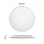 Preview: Emos LED Deckenleuchte Alvi 24W CCT warm-/tageslichtweiss 2700K/6500K dimmbar Fernbedienung Weiß Stahl Ø36cm ZM5165