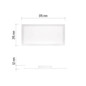 Preview: Emos LED Deckenleuchte Rivi 25W CCT warm-/tageslichtweiss 2700K/6000K dimmbar Fernbedienung Weiß Aluminium 29,5x59,5cm ZM5172