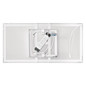 Preview: Emos LED Deckenleuchte Rivi 25W CCT warm-/tageslichtweiss 2700K/6000K dimmbar Fernbedienung Weiß Aluminium 29,5x59,5cm ZM5172