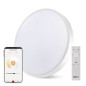 Preview: Emos LED Deckenleuchte GoSmart 45W CCT warm-/tageslichtweiss 2700K/6500K dimmbar Fernbedienung WiFi Weiß Stahl Ø50cm ZM5192