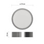 Preview: Emos LED Anbauleuchte, Deckenleuchte Nexxo 12,5W CCT warm-/neutralweiss 3000K/3500K/4000K Nickel poliert Stahl Ø17cm ZM5233