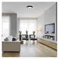 Preview: Emos LED Anbauleuchte, Deckenleuchte Nexxo 28,5W CCT warm-/neutralweiss 3000K/3500K/4000K Schwarz Stahl Ø30cm ZM5353