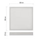 Preview: Emos LED Anbauleuchte, Deckenleuchte Nexxo 28,5W CCT warm-/neutralweiss 3000K/3500K/4000K Weiß Stahl 30x30cm ZM6153