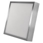 Preview: Emos LED Anbauleuchte, Deckenleuchte Nexxo 21W CCT warm-/neutralweiss 3000K/3500K/4000K Nickel poliert Stahl 22,5x22,5cm ZM6243