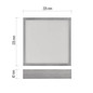 Preview: Emos LED Anbauleuchte, Deckenleuchte Nexxo 21W CCT warm-/neutralweiss 3000K/3500K/4000K Nickel poliert Stahl 22,5x22,5cm ZM6243