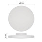 Preview: Emos LED Anbauleuchte, Deckenleuchte Dioni 18W CCT warm-/neutral-/tageslichtweiss 3000K/4000K/5700K IP55 Weiß Ø36cm ZM7151