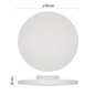 Preview: Emos LED Anbauleuchte, Deckenleuchte Dioni 32W CCT warm-/neutral-/tageslichtweiss 3000K/4000K/5700K IP55 Weiß Ø41cm ZM7152