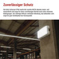 Preview: Emos LED Notleuchte Nessi 10W einstellbar tageslichtweiss 6500K Akku IP66 Weiß 32x17cm ZN1120