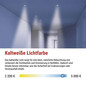 Preview: Emos LED Notleuchte Orsu 2W tageslichtweiss 6500K Akku Weiß Ø9,5cm ZN1340