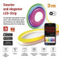 Preview: Emos LED Streifen GoSmart RGBIC 23W dimmbar WiFi Weiß 300cm ZPW313I