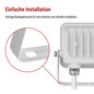 Preview: Emos LED Fluter Glaro 10W neutralweiss 4000K IP65 Weiß Aluminium ZS2214W